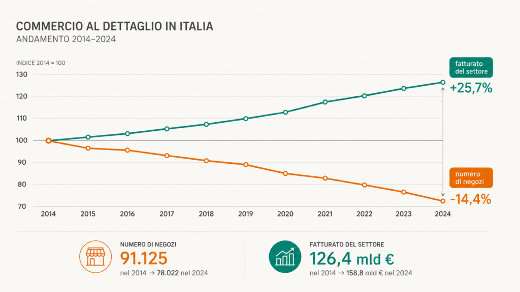 Infografica editoriale pulita formato 16 sfondo neutro chiaro due colori d'accento distinti tipografia sans-serif