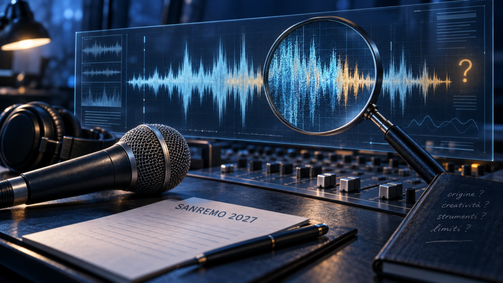 Analisi delle tracce audio e dubbi sull’origine di una canzone nel contesto di Sanremo 2027.
